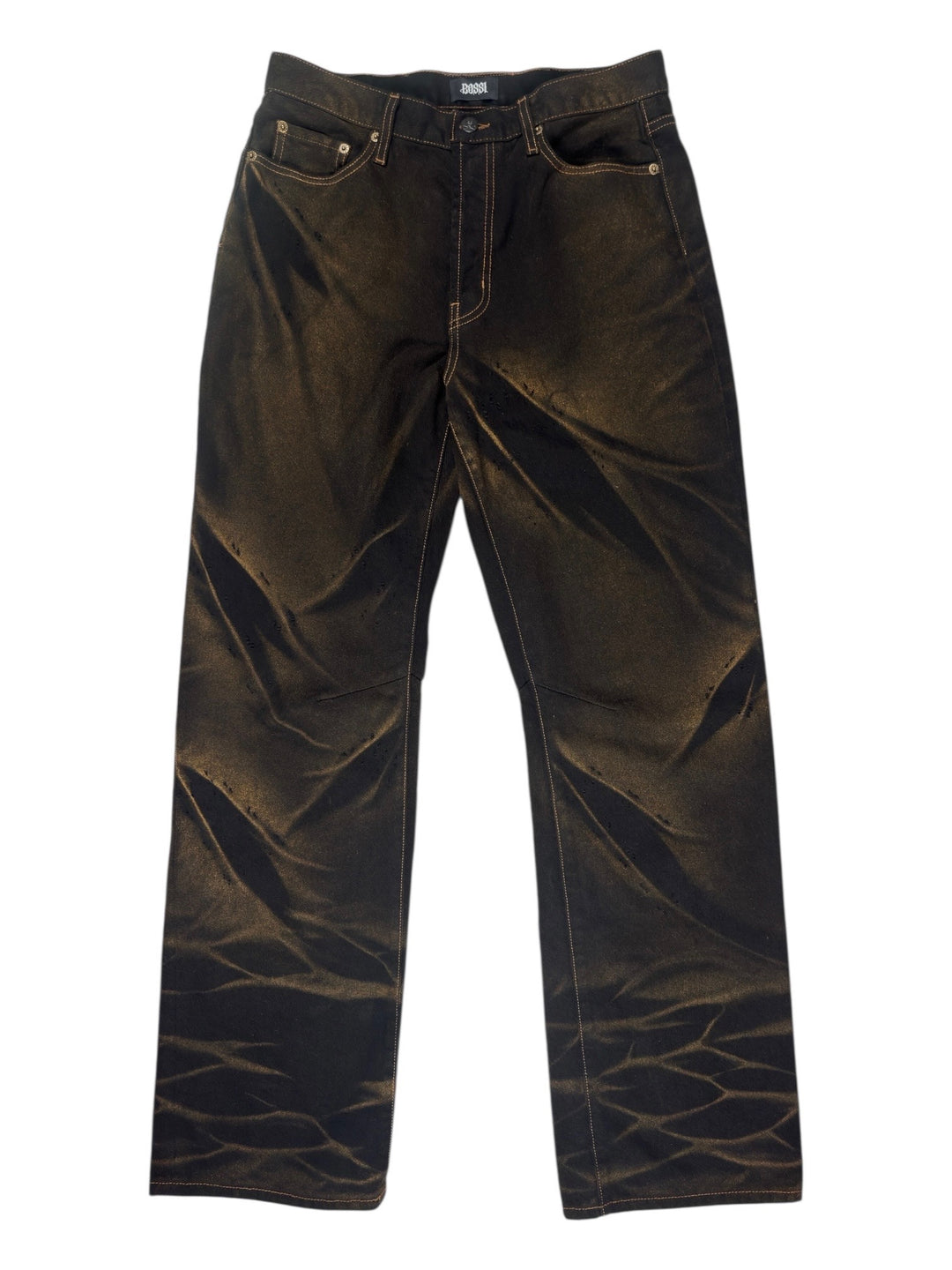 BOSSI 'DIRTY WASH' BLACK JEANS