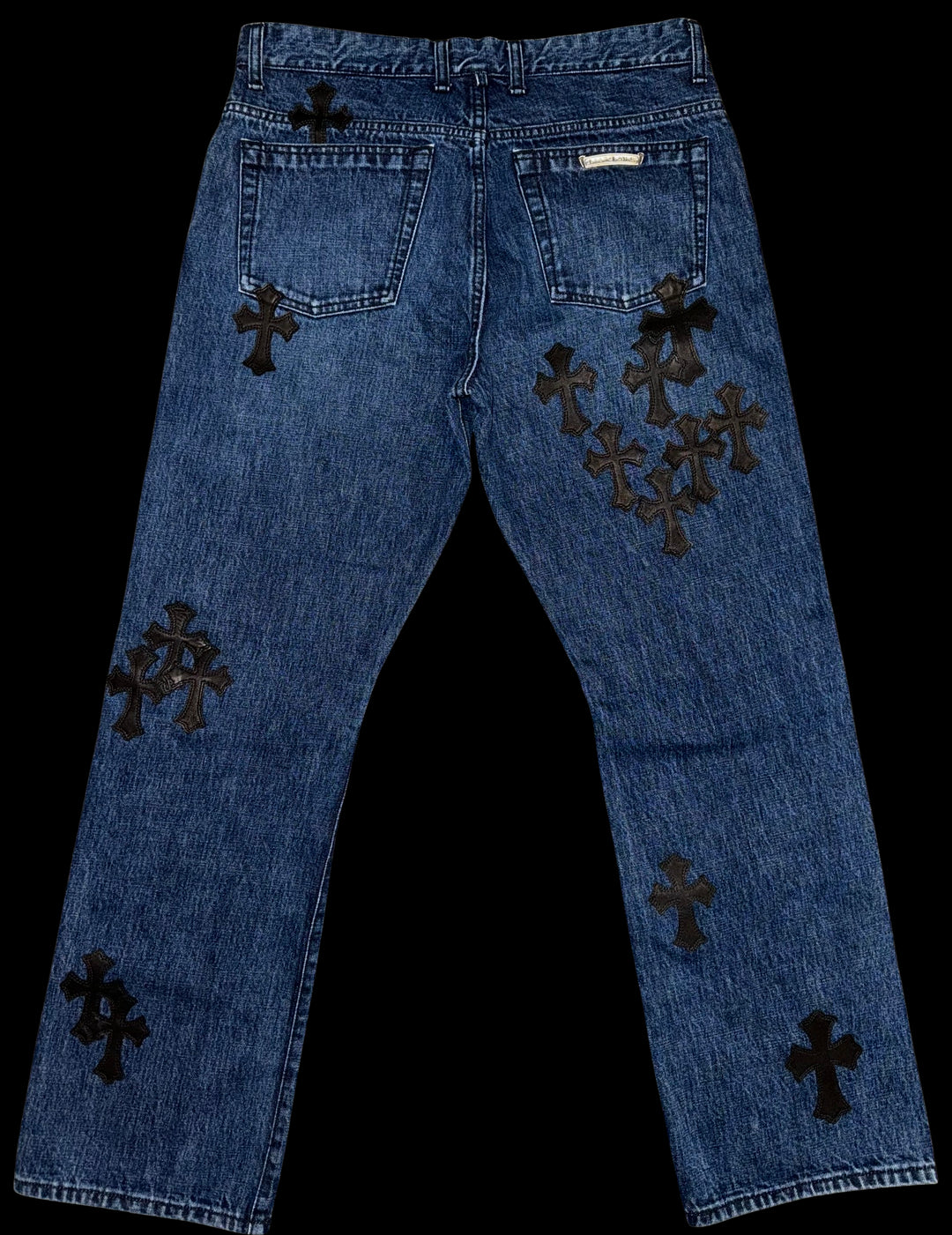 CHROME HEARTS '35 PATCH' FLEUR KNEE JEANS