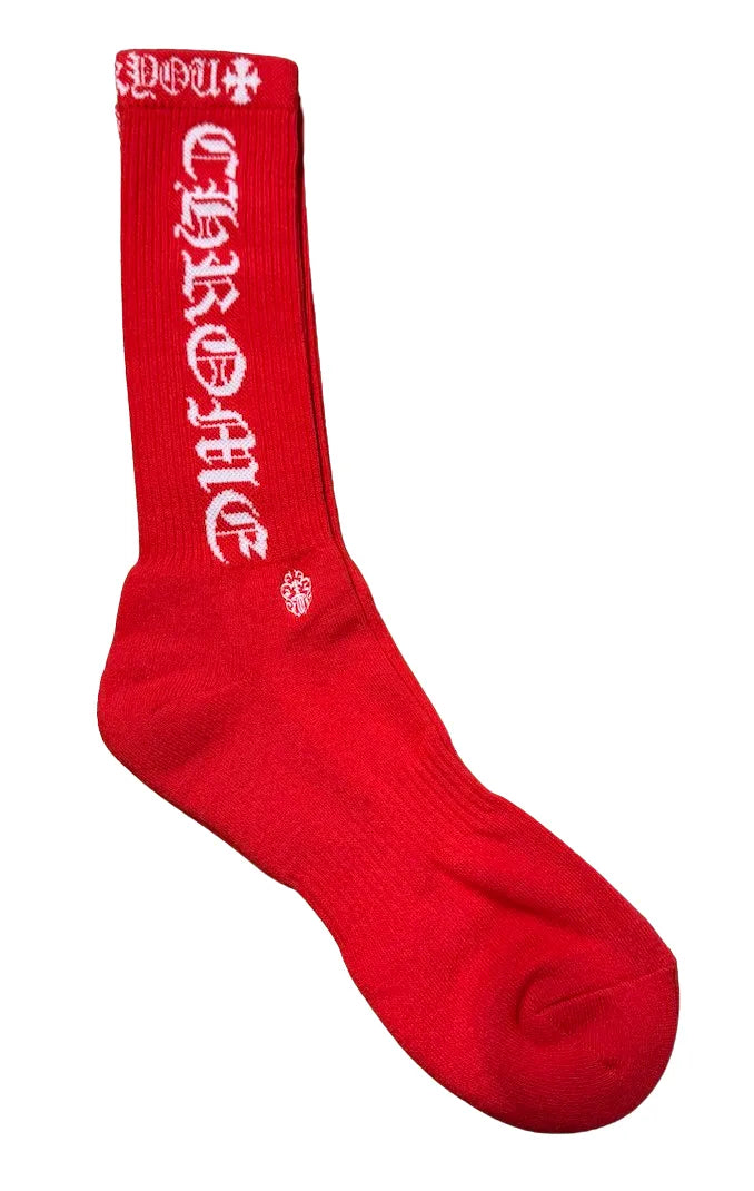 CHROME HEARTS 'FUCK YOU' LOGO SOCKS
