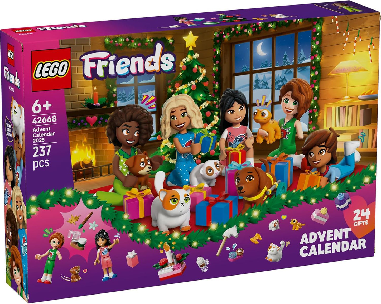Lego 42668 Friends Advent Calendar 2025 Toy Birthday Present Blocks Educational Girls Boys Children 6 7 8 9 Years Old Vehicles Cars Disney Merchandise Christmas