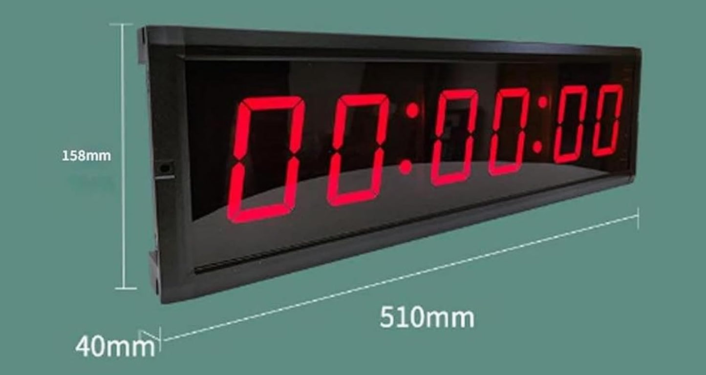 Gebyui 6 Digit Competition Timer with Stopwatch Button, Fitness Training Interval Timer LED Digital Clock for Fitness, Gaming, Speed Match