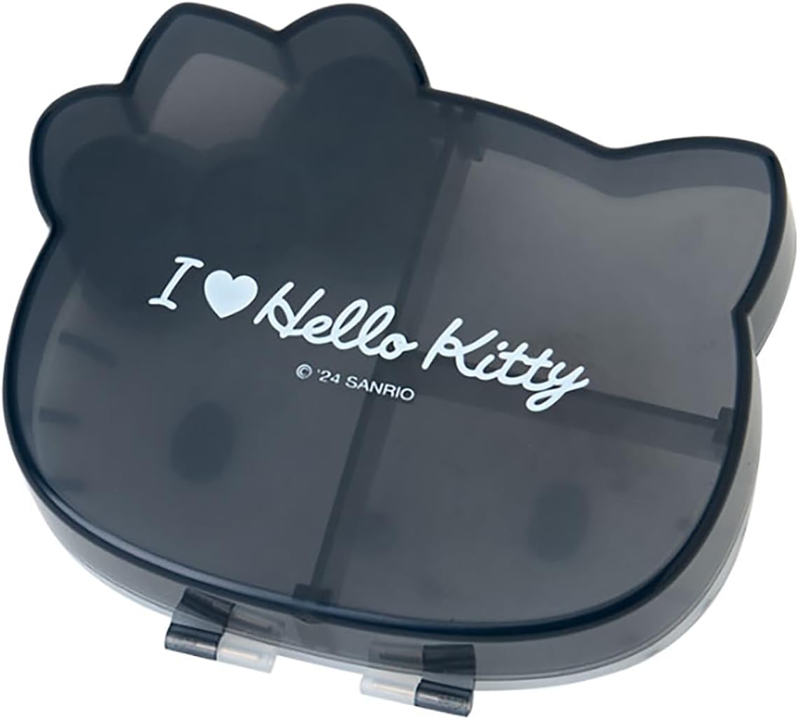 Sanrio 337927 I Love Hello Kitty Clear Accessory Case, Black, Storage