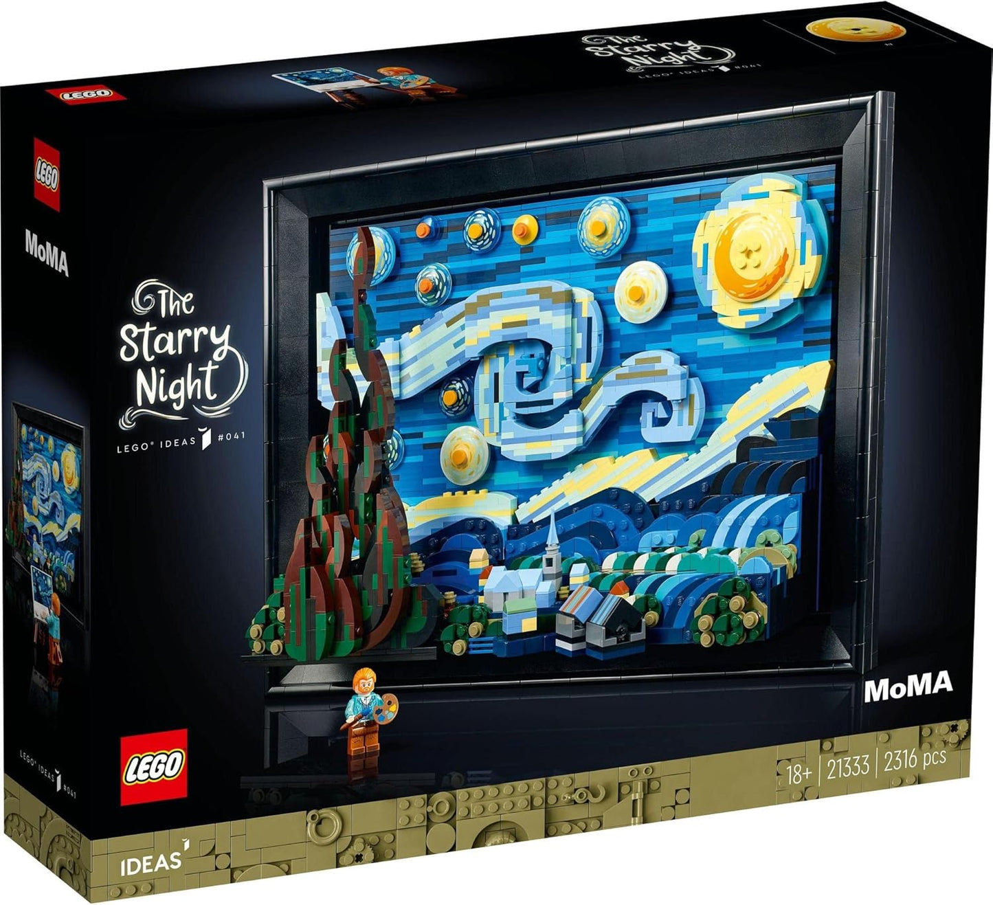 LEGO Ideas Van Gogh "Starry Night" 2316 Piece Toy Toy Birthday Christmas Present Blocks Mother's Day Father's Day Men Women Oil Painting Art Model Art Collection Interior Fashion 21333