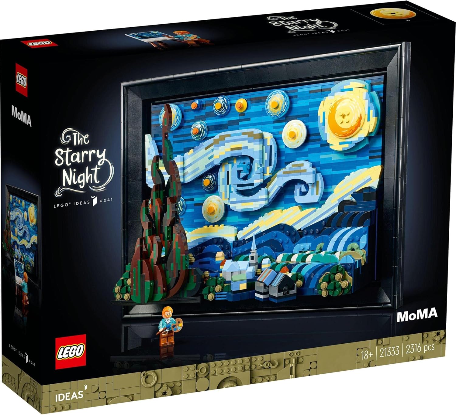 LEGO Ideas Van Gogh "Starry Night" 2316 Piece Toy Toy Birthday Christmas Present Blocks Mother's Day Father's Day Men Women Oil Painting Art Model Art Collection Interior Fashion 21333