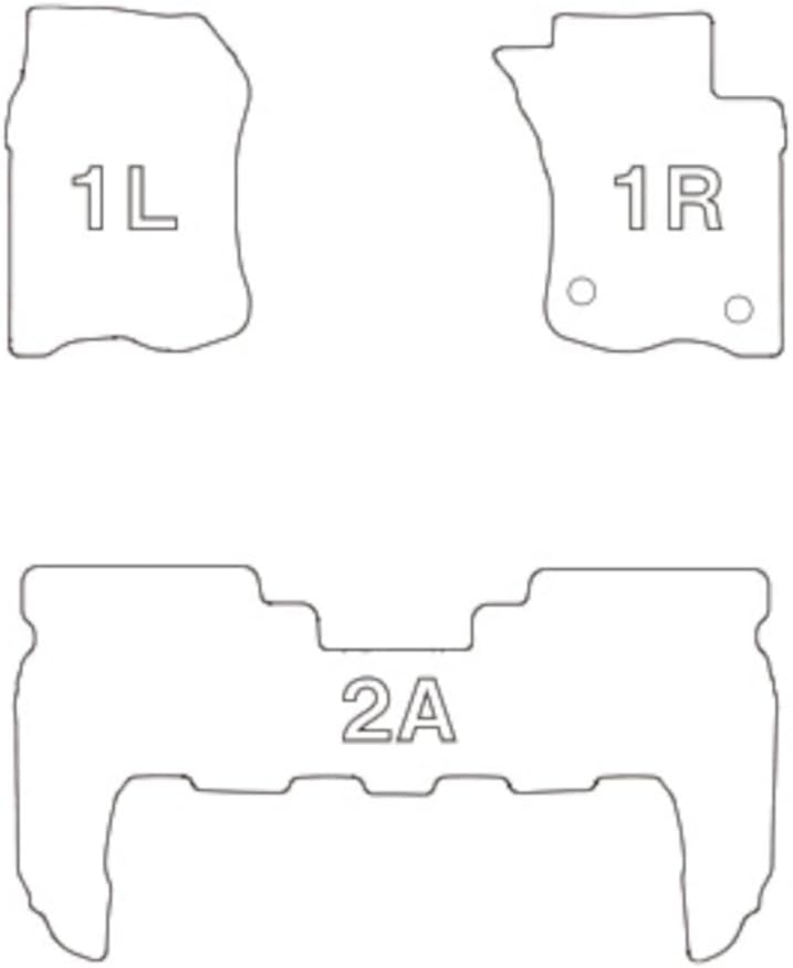 Clazio ET-1007K Floor Mat, 3D Type, Set for 1 Car, Land Cruiser 70 R5 (2023)/11~ GDJ76W Rubber Type, Black