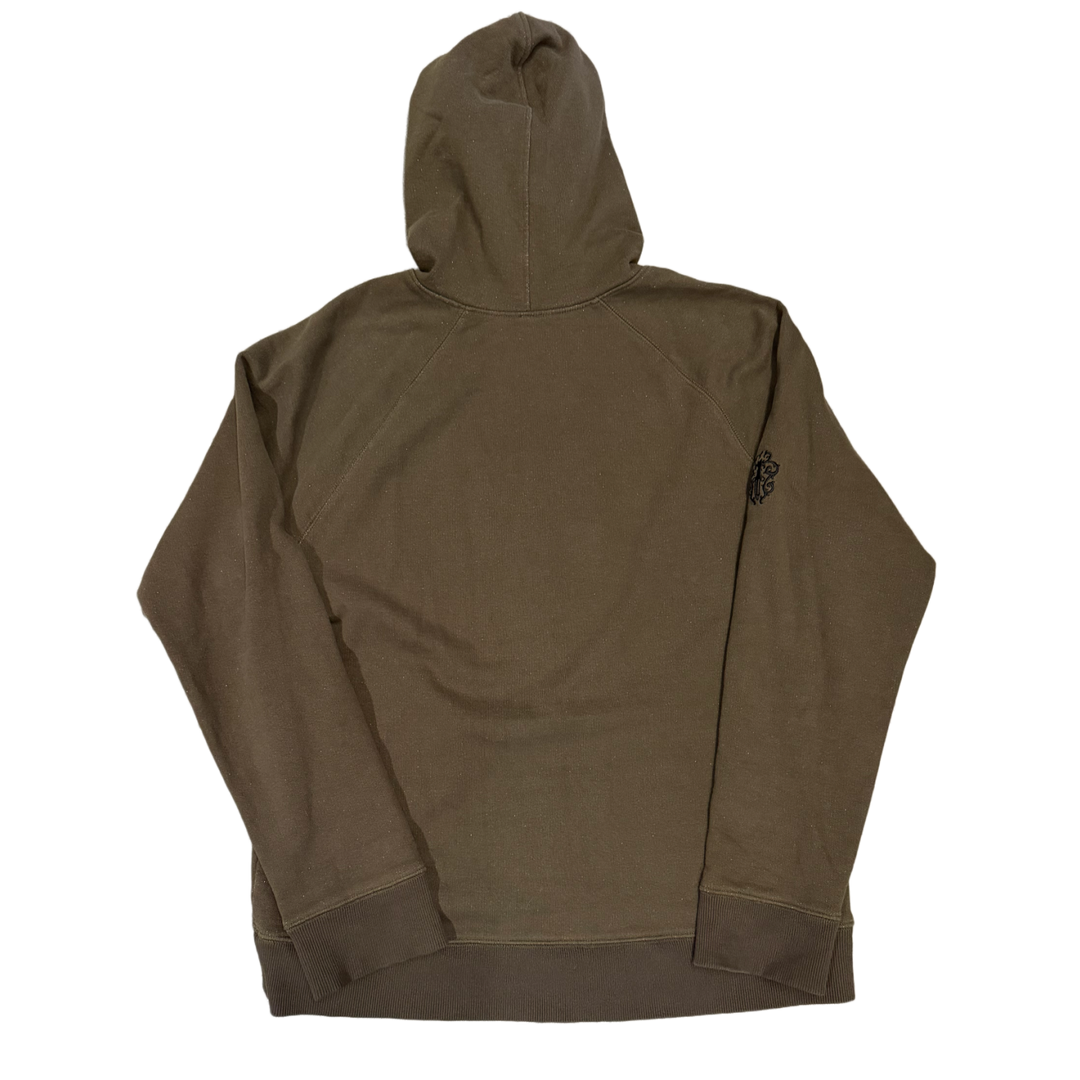 CHROME HEARTS 'VERTICAL LOGO' OLIVE HOODIE