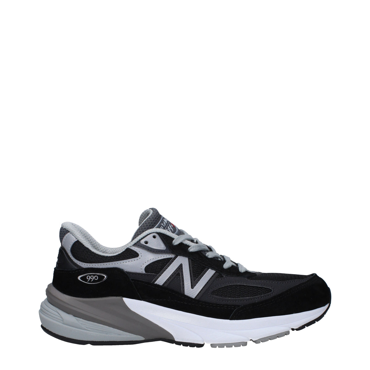 Designer Brand ニューバランススニーカー990メンズスエードブラック/シルバー - Image 2