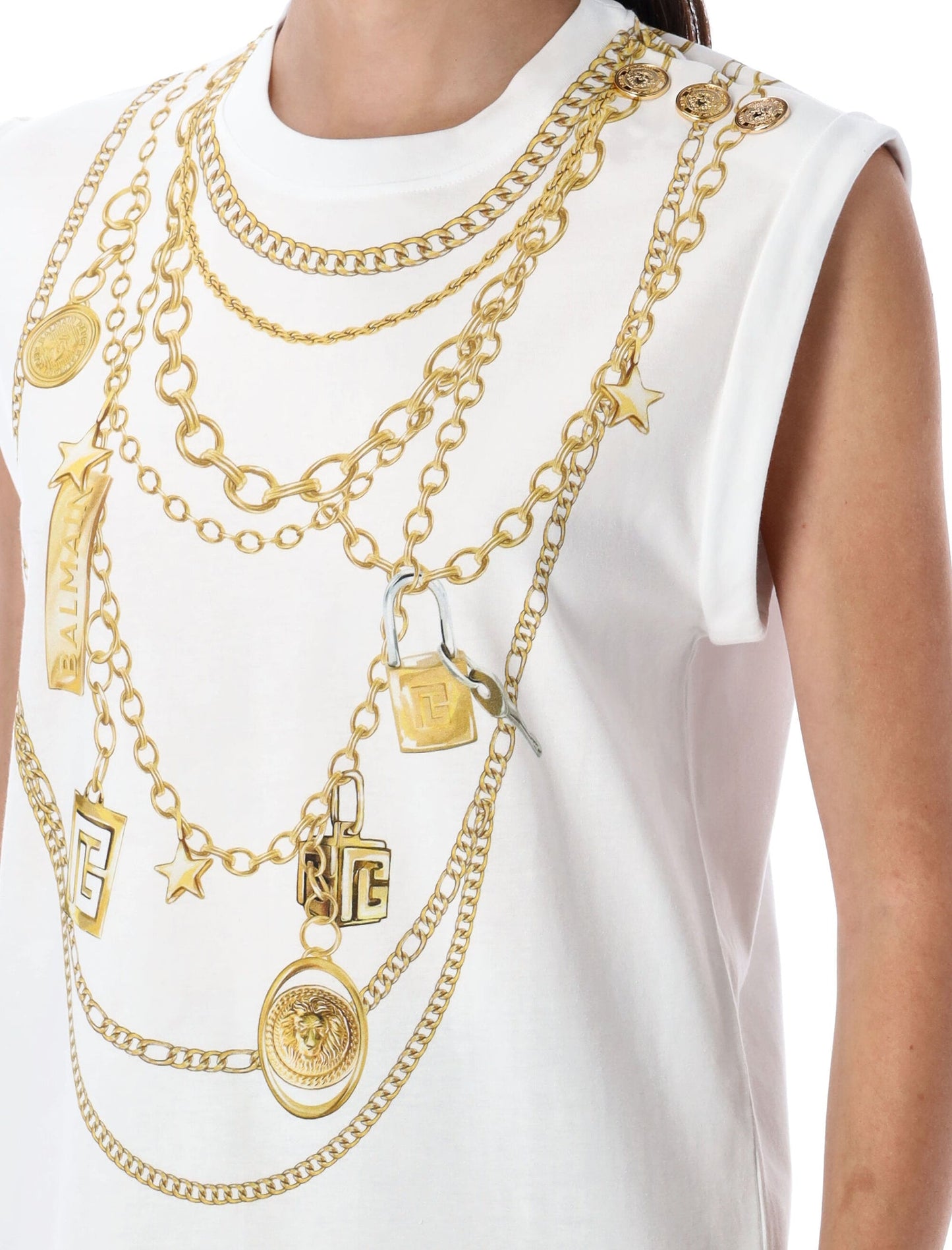 Balmain バルマンTシャツとポロスホワイト - Image 2