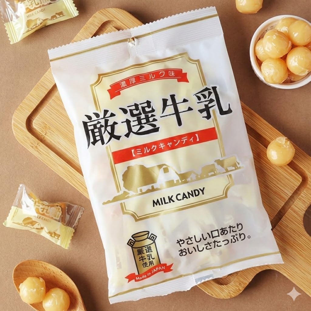 NS Carefully Selected Milk Candy, 2.5 oz (70 g), Made in Japan, Individual Packaging, Candy, Sweets, Treats, Milk Flavor, Sweets, Tea Infuser, Mellow Smooth, Refreshing, Share, Portable Family Pack