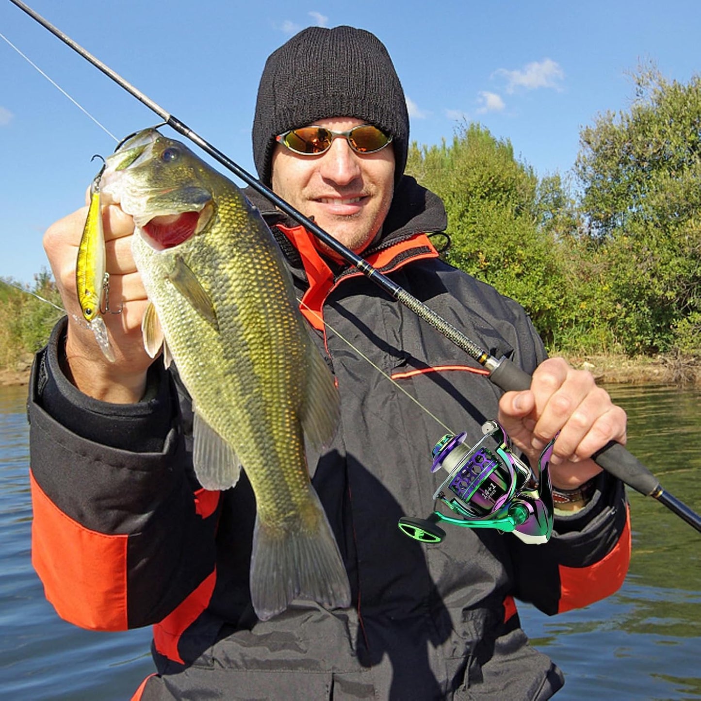 Fishing Reel - Spinning Reel for Coastal Surf Fishing Trout Bass Category Smooth Drag System, Catfish Trout Bass for Adventure Inshore