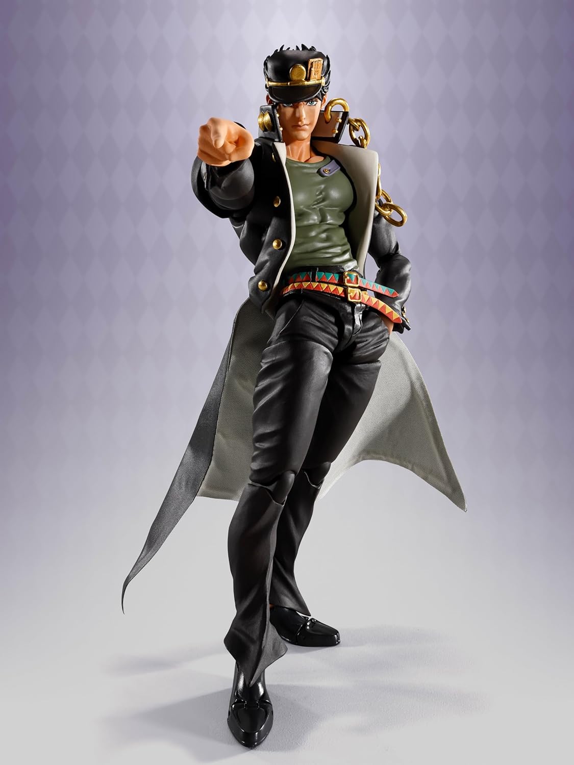 Tamashi Nations S.H. Figuarts Jojo's Bizarre Adventure Stardust Crusaders Jotaro Kujo, Approx. 6.7 inches (170 mm), PVC, ABS, Fabric, Metal, Pre-Painted Action Figure