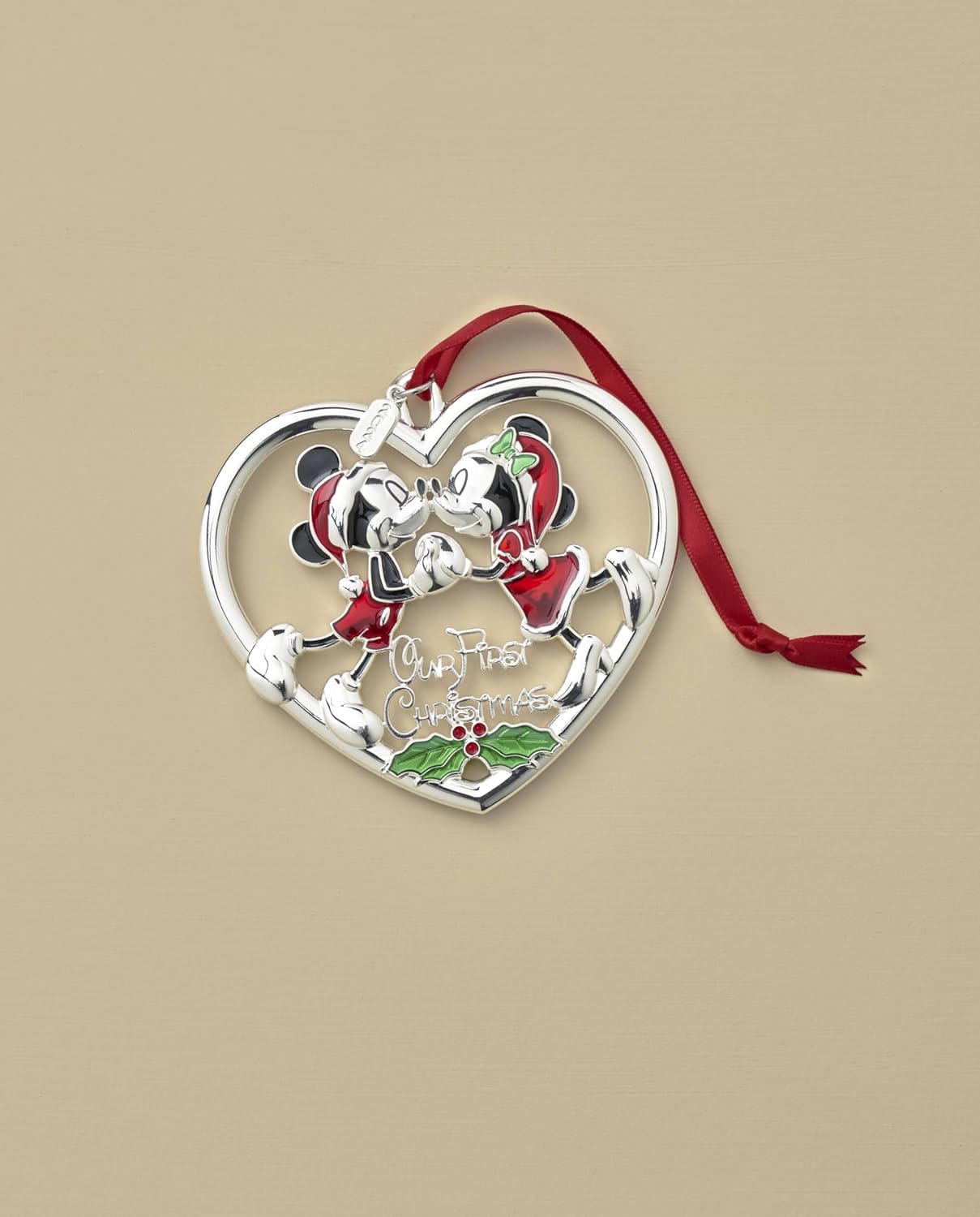 Lenox 896412 Adorno de árbol de Navidad de nuestra primera Navidad Micky & Minnie de metal 2024