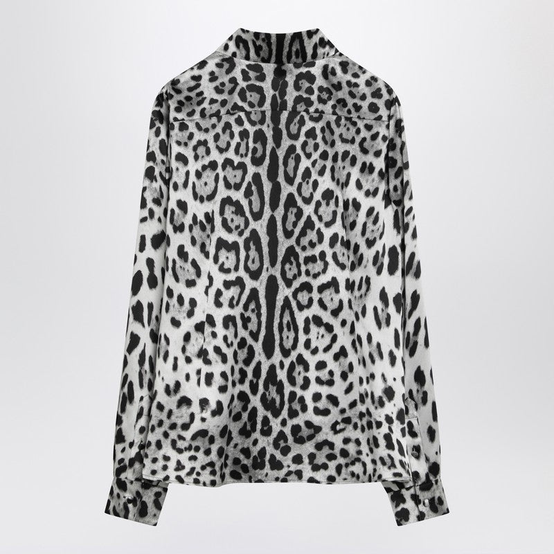 Dolce  Gabbana ドルチェ＆ガッバーナヒョウ柄のシルクシャツ - Image 2