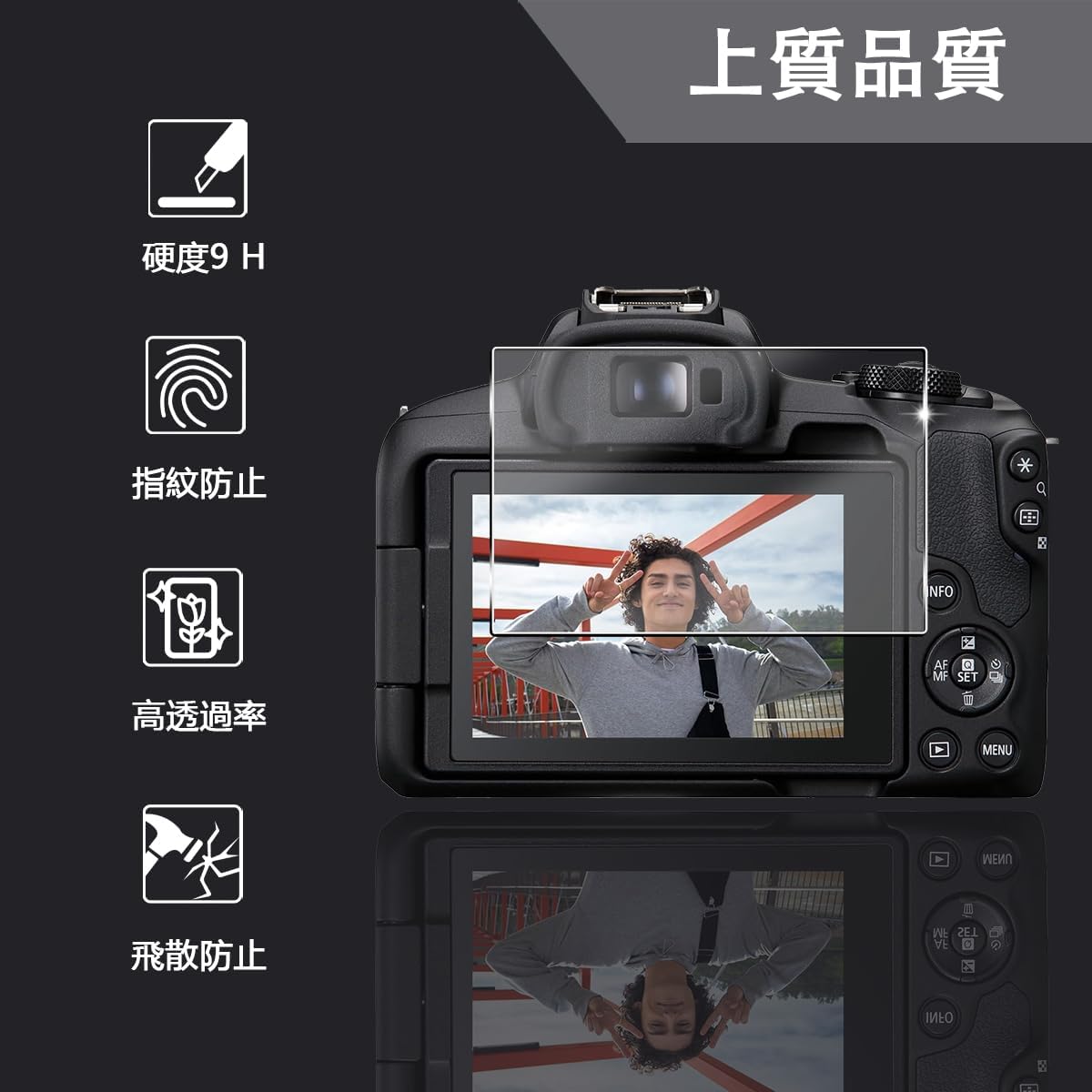 [Set of 2] Compatible Canon EOS R50/R8 Glass Film Camera Canon EOS R50 Protective Film (2 Sheets) [Made in Japan] [Made in Japan] Canon R50/R8 Film Tempered Glass Full Adsorption High Transmittance 9H