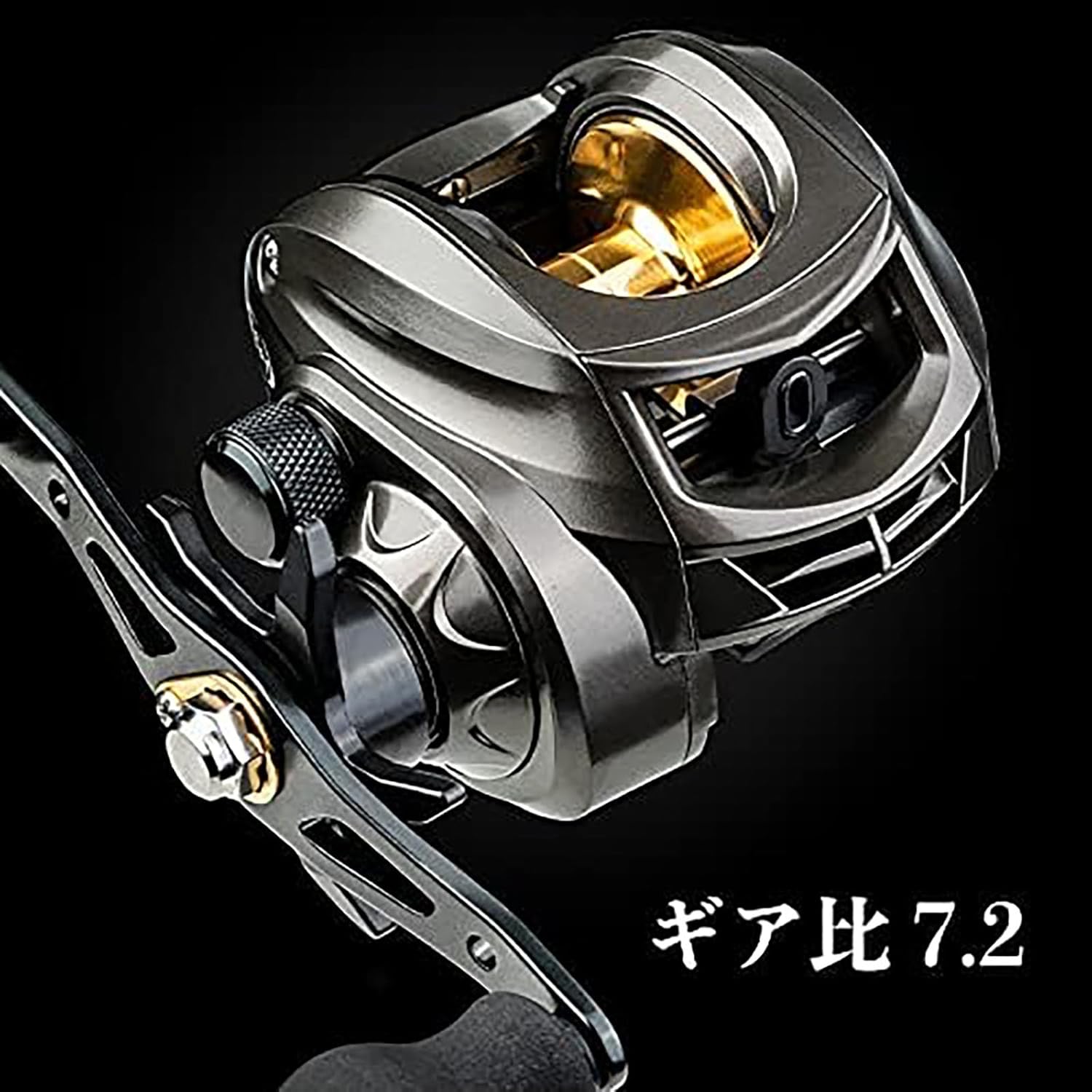 Ideal for Beginners, Bait Reel, Left Winding, Right Handle, Ultra Lightweight, Deep Groove Spool, Maximum Drag 17.7 lbs (8 kg), Gear Ratio 7.2:1, Aluminum Alloy Spool, For Sea, Streams, Fishing