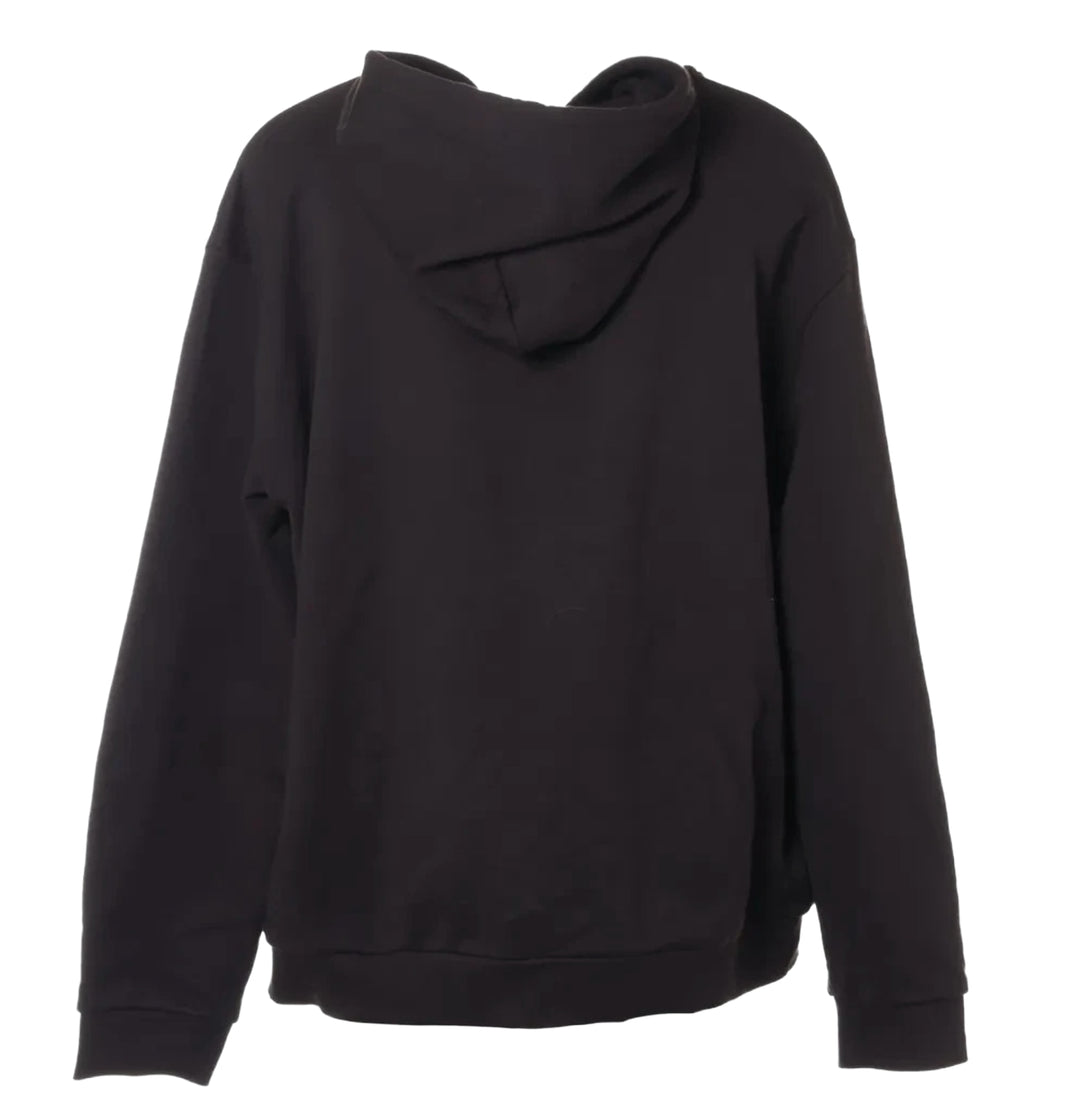 LOUIS VUITTON 'PEARL EMBELLISHED LOGO' BLACK HOODIE