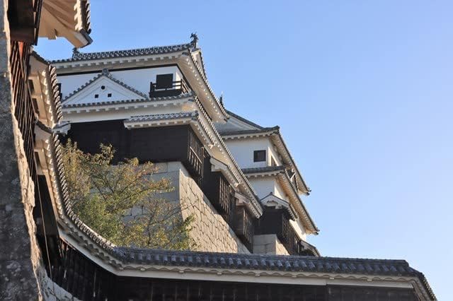 【2027年カレンダー】【日本の風景／松山のポストカード】愛媛県松山市 松山城の天守の大屋根 澄んだ青空と色づき始めた木の葉 はがき お土産 ハガキ 撮影/MIRO