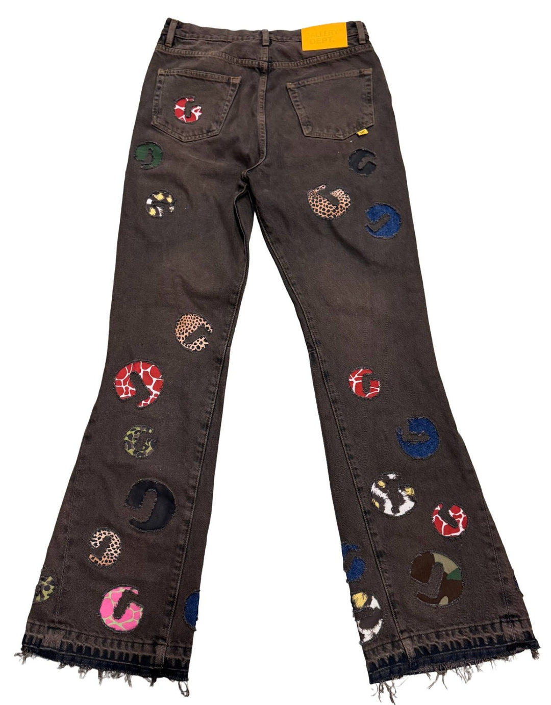 GALLERY DEPT. 'G TIME' BROWN G-PATCH LA FLARE JEANS