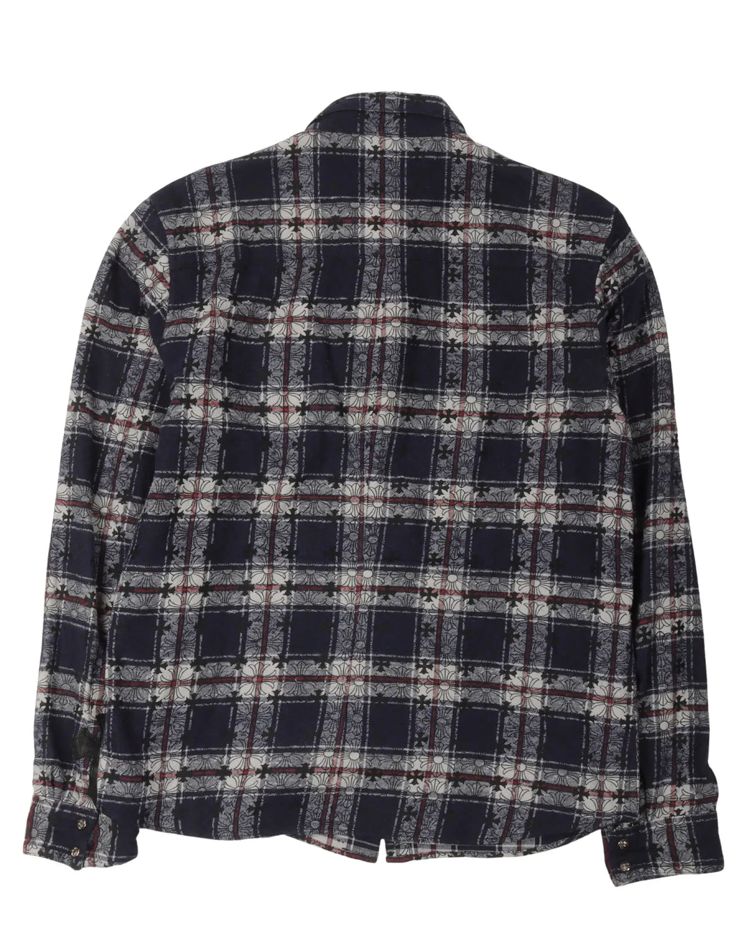 CHROME HEARTS 'LOOSE ENDS' BLUE FLANNEL