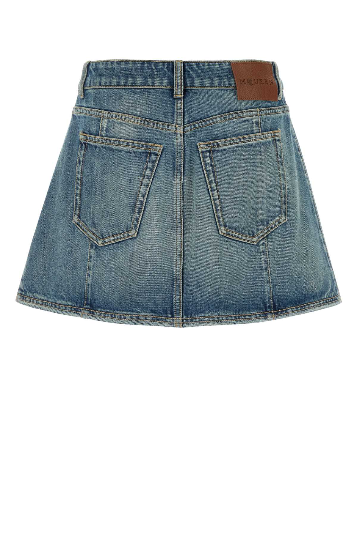 Alexander Mcqueen アレクサンダーマックイーンデニムミニスカート - Image 2