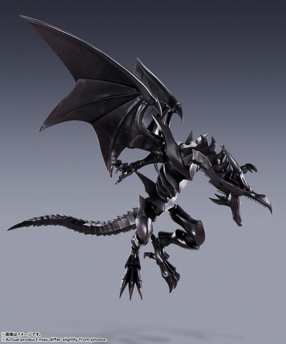 S.H. Monster Arts Yu-Gi-Oh! Duel Monsters Red-Eyes Black Dragon, Approx. 8.7 inches (220 mm), PVC & ABS Pre-painted Action Figure