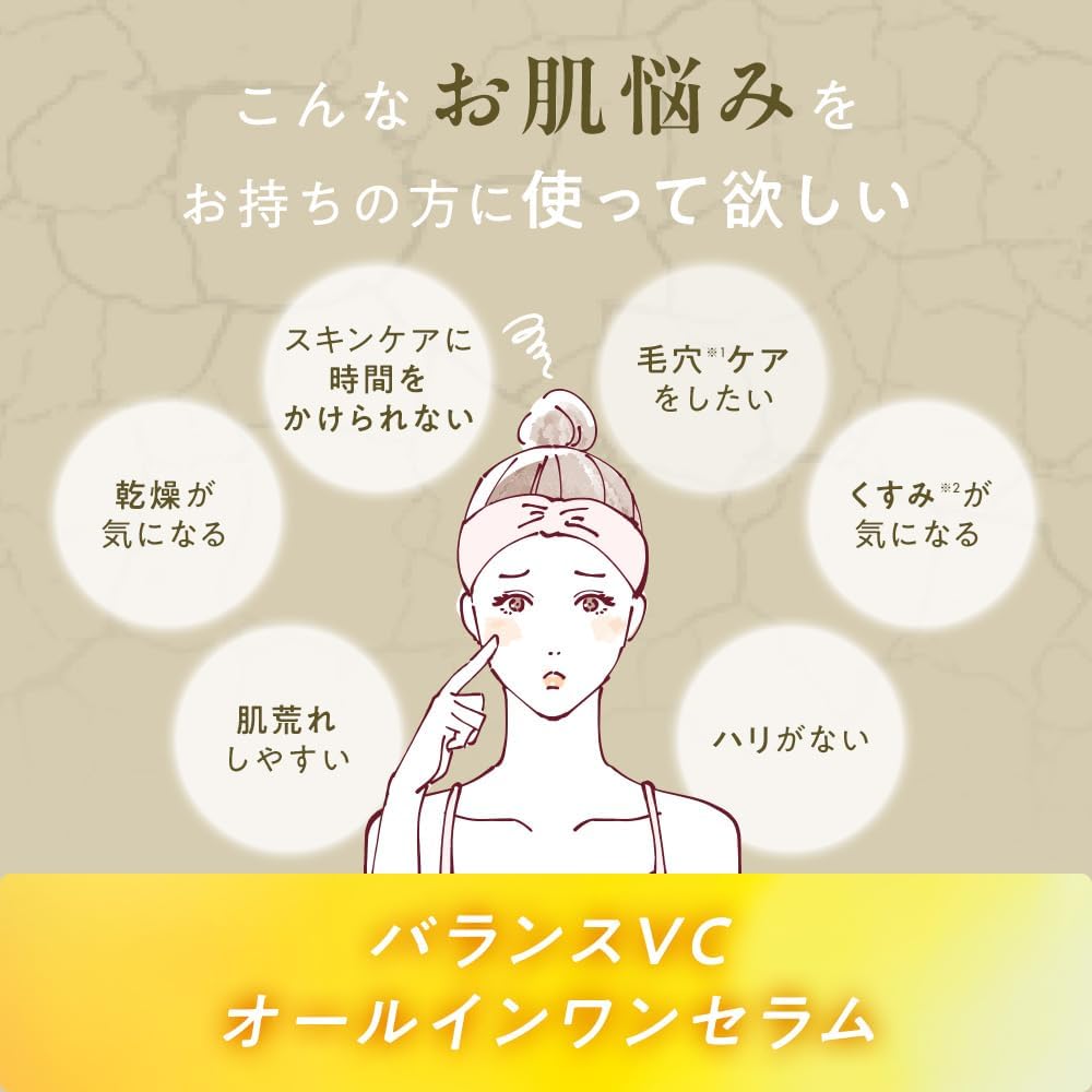 2024 LDK the Beauty A Assessment / COLMi Balanced VC All-in-One Serum, 5.3 oz (150 g), Vitamin C Derivatives, Niacinamide, High Formulation, Peptide, Ceramide, Non-Stick, Refreshing Type, All-in-One