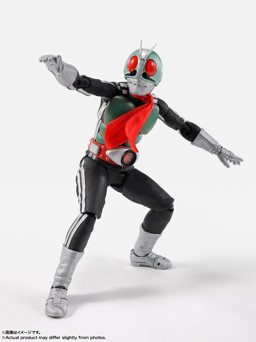 TAMASHII NATIONS S.H. Figuarts (True Bone Carving Process) Kamen Rider New No. 1 Glorious Showa Rider Edition (First Press Limited Base Included) Approx. 5.7 inches (145 mm), PVC & ABS & Fabric