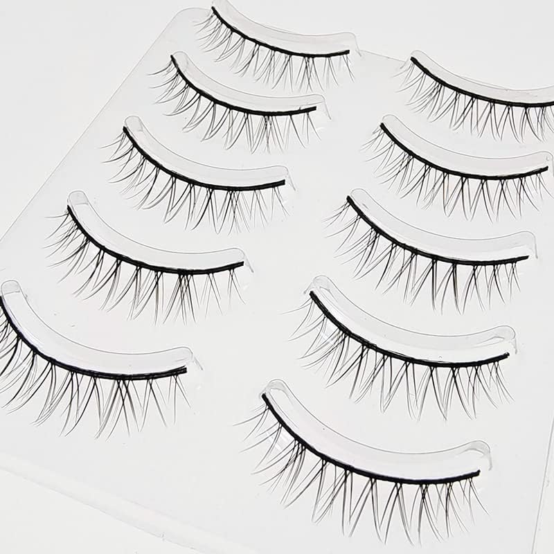 D-ONE Natural False Eyelashes, 5 Pairs (A05, Pure Natural)