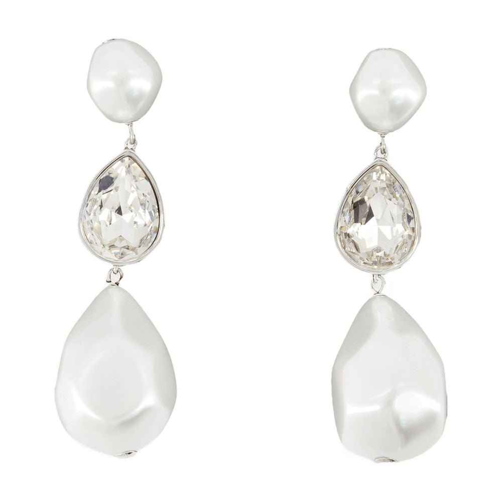 Self パールクリスタルドロップレングイヤリングセルフポートレートその他の白 - Image 3