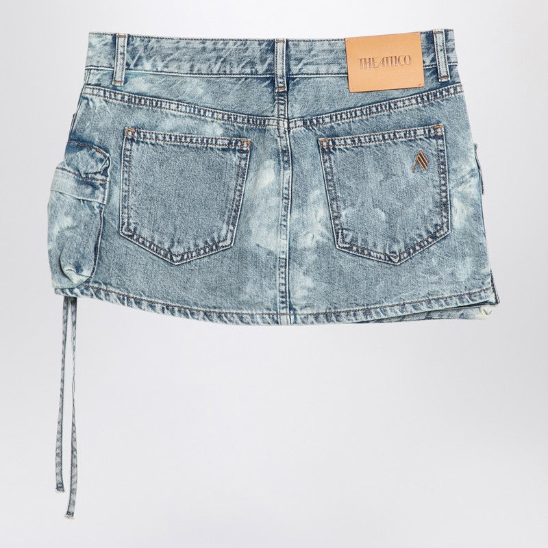 The 洗浄されたデニムのAttico Fay Cargo Mini Skirt - Image 3