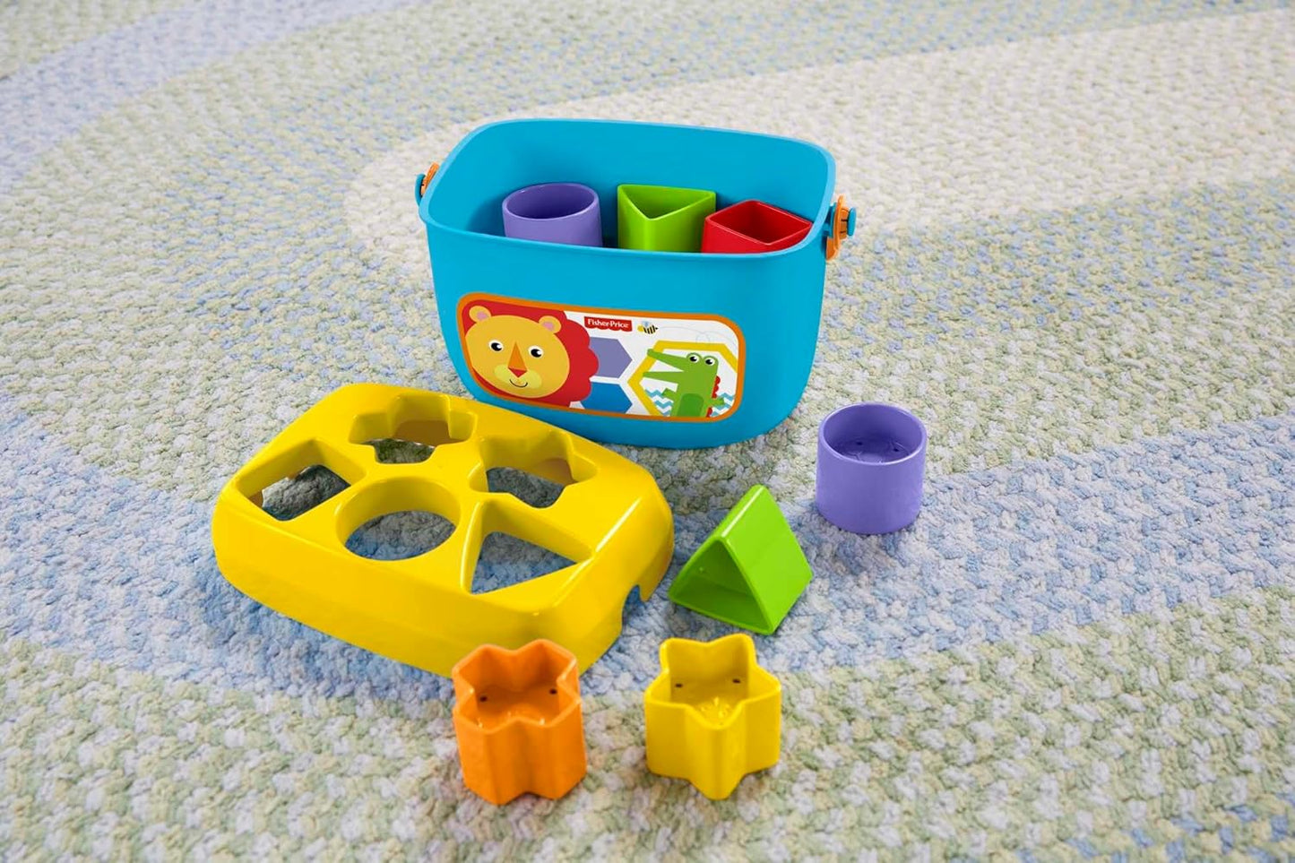 Fisher Price Infant FFC84 My First Blocks, Rainforest, 6 Months and Up, Baby Toy, Educational Toy, Block Set, Matching