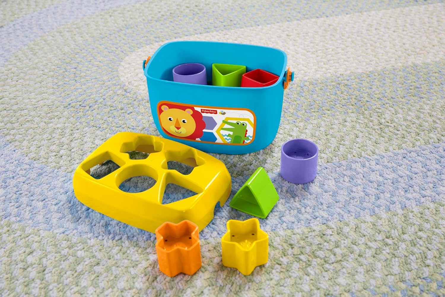 Fisher Price Infant FFC84 My First Blocks, Rainforest, 6 Months and Up, Baby Toy, Educational Toy, Block Set, Matching