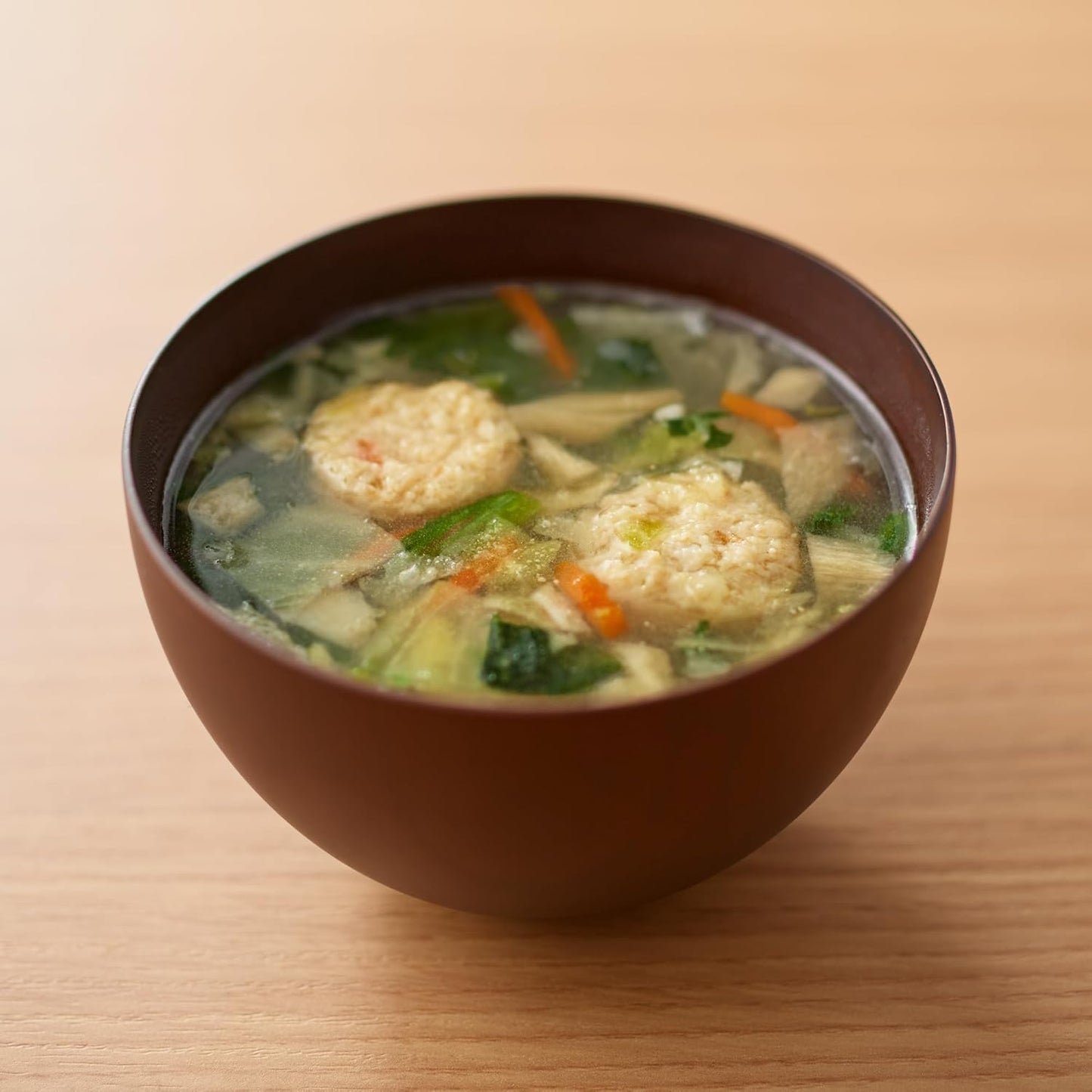 Mu-Ji Ryohin Miso Soup with Natural Ingredients: Chicken Tsukune and Root Vegetables, 4 Pack TDB83A4S