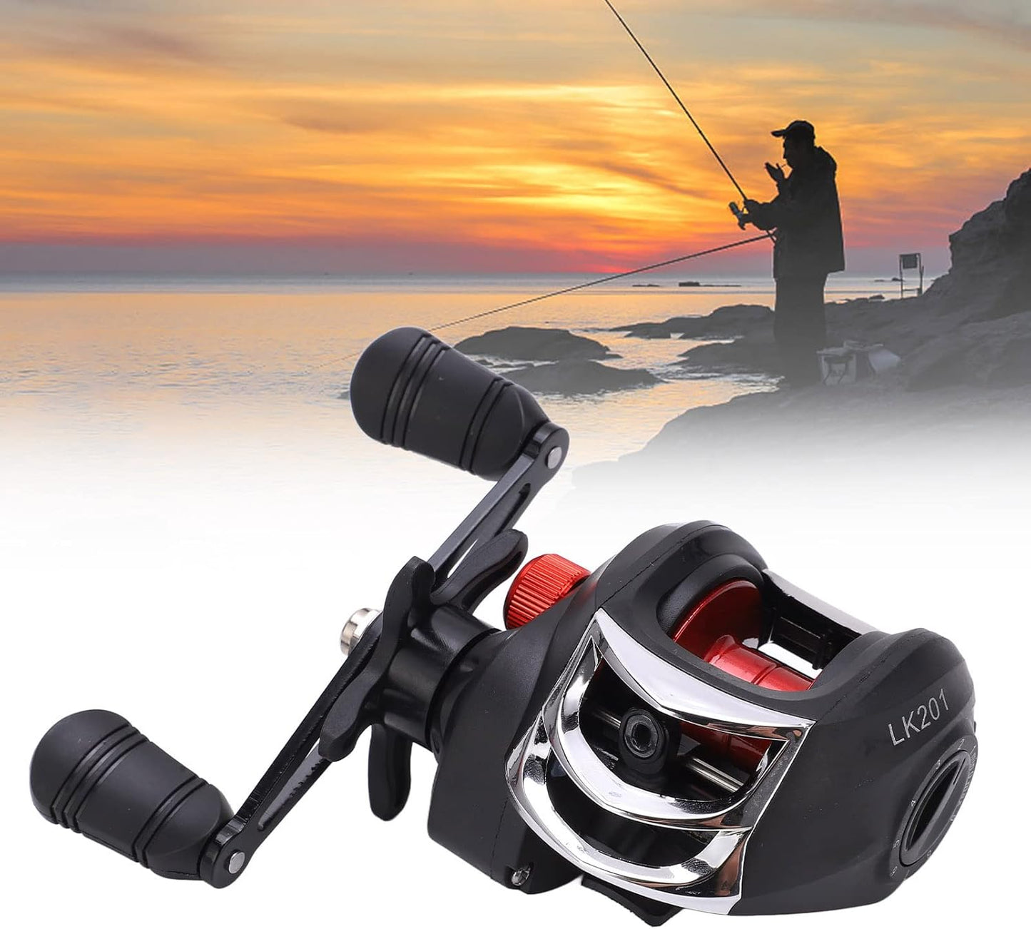 Raft Reel, Waterproof 17.6LB Drag Magnetic Brake Casting Reel 18+1BB Outdoor Double Seal Bearing