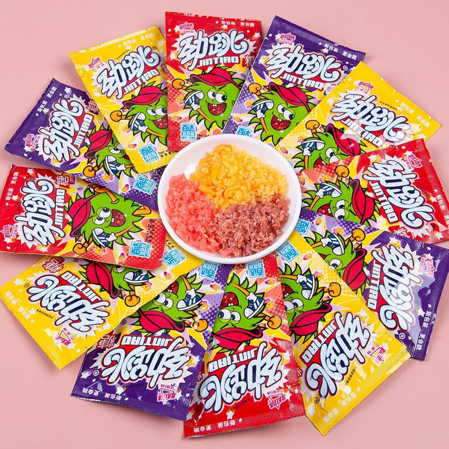 Popping Candy 3g*30 packs, 3 different flavor combinations (orange, strawberry, grape), invigorating popping experience, nostalgic childhood treats, individually packaged, easy to share, fun candy