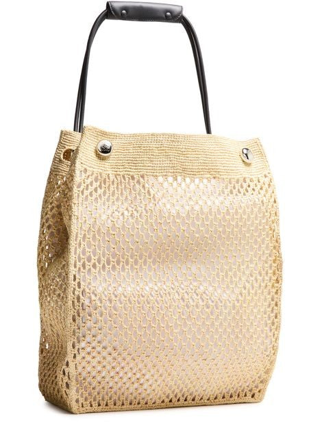 LOEWE Pebble Honeycomb Hobo in raffia - Image 3