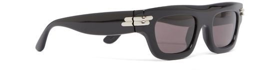 BOTTEGA VENETA Mitre Rectangular recycled acetate sunglasses - Image 3