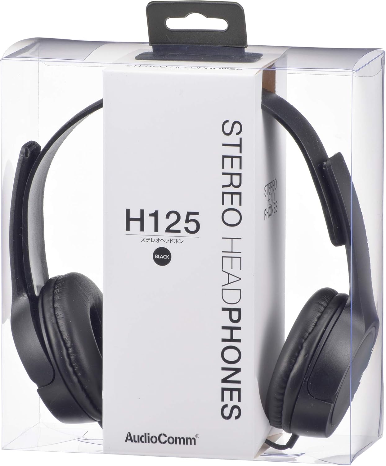 OHM Electric AudioComm Stereo Headphones H125 Black HP-H125N-K 03-2281 OHM