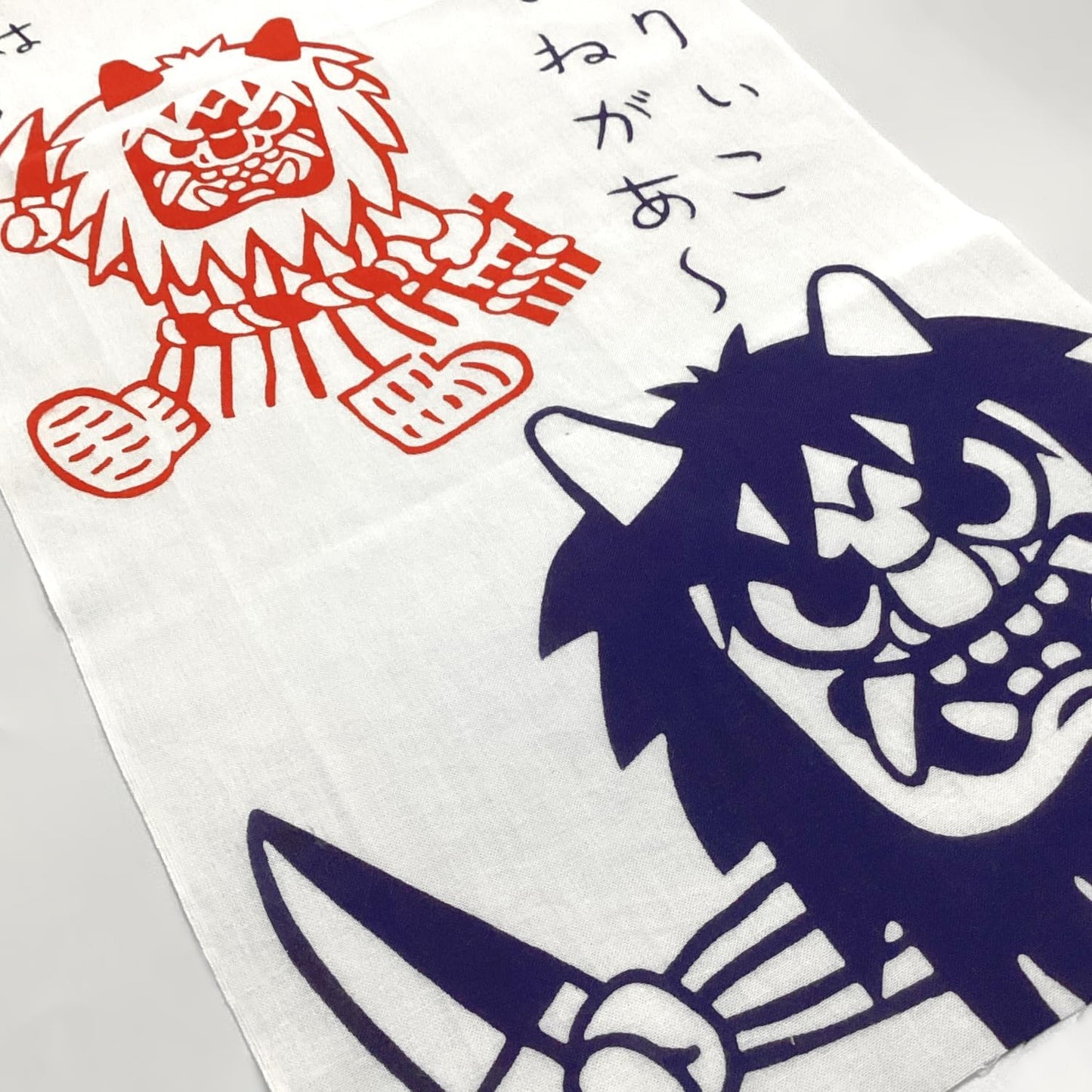 Kyoyu Hand Towel, Made in Japan, Approx. 35.4 x 13.4 inches (90 x 34 cm), 100% Cotton, Akita Tenugui, Local Namahage, Painted, Japanese Goods | Quick drying, present, gift, souvenir