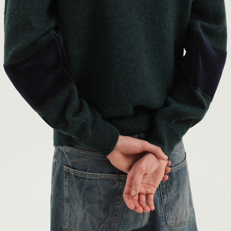 1989 1989スタジオグリーンと黄色のタートルネックセーター - Image 3