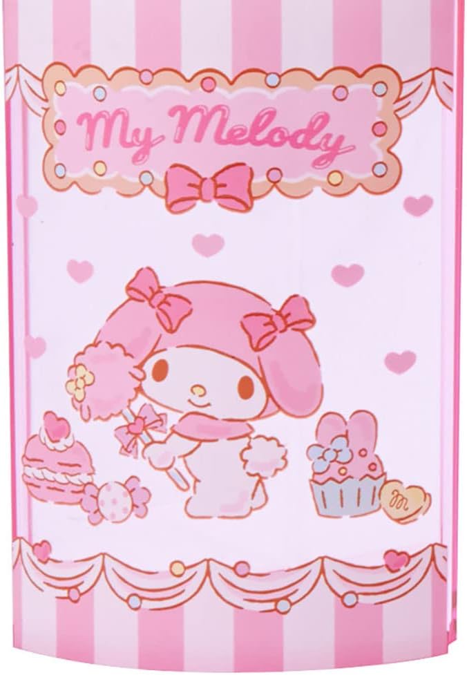 Sanrio 213136 My Melody Pen Stand, Pink, Plastic, 360 Degree Rotation, Rotating Pen Stand, Pen Holder, Cosmetics, Makeup Brush, Tulle, Pet Character