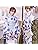 TEX Women's Yukata Floral Pattern Kimono Yukata Costume, 5-piece Set, Yukata, Obi, Fan, Socks, Head Accessory, Cute, Floral Pattern, Plain Weave, Beautiful, One Size Fits Most, Fireworks Festival