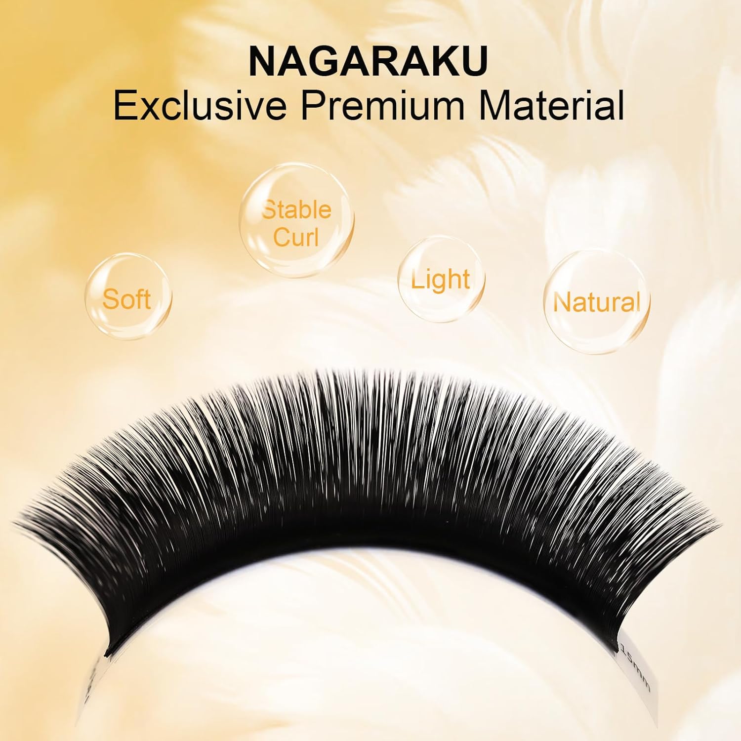 NAGARAKU Eyelash Extensions, Volume Lash, Seconds Fan, Double Layer Bonded Extensions, 0.05mm Thickness, D Curl, Length 0.4 inches (10 mm), 12 Rows, 2D - 6D Possible, Lightweight, Ultra Fine, High