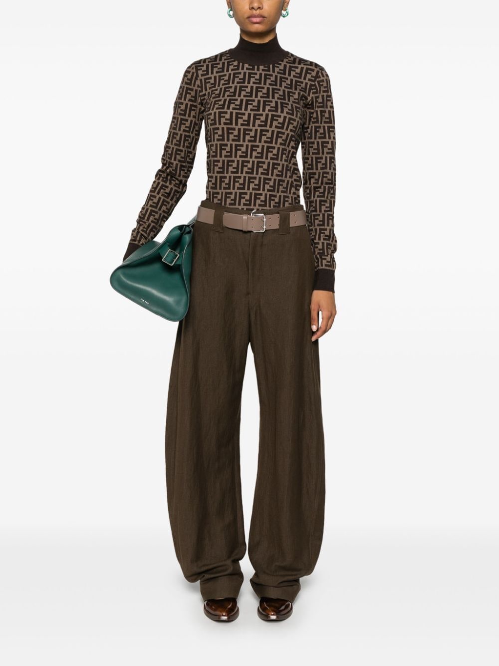 Fendi フェンディFFコットンハイネックセーター - Image 3