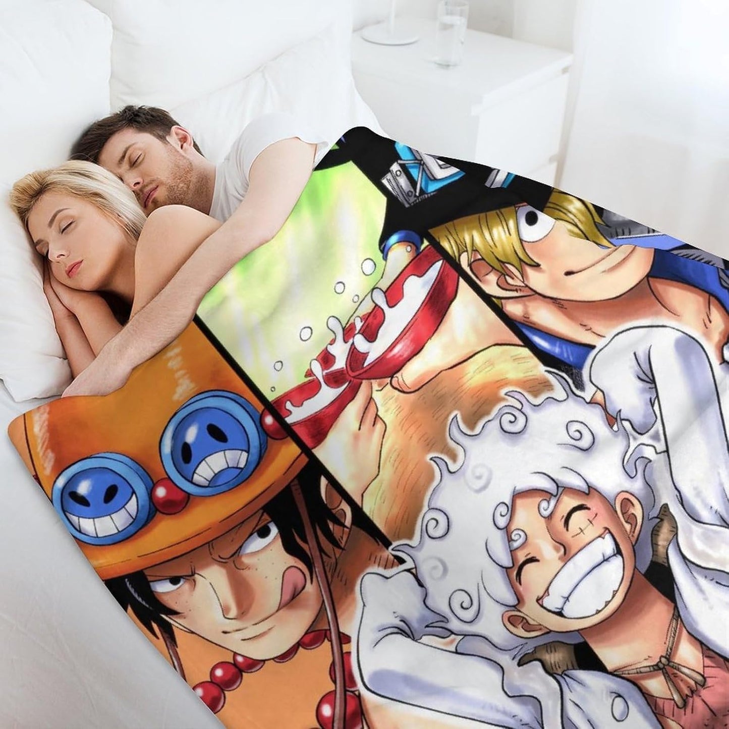 58102257-2 One Piece Blanket, Throw, Approx. 29.9 x 40.2 inches (76 x 102 cm), Anime Design, Print, Micro Fleece, Year-Round Use, Antibacterial, Dust Mite Resistant, Washable, Lightweight, Anti-static