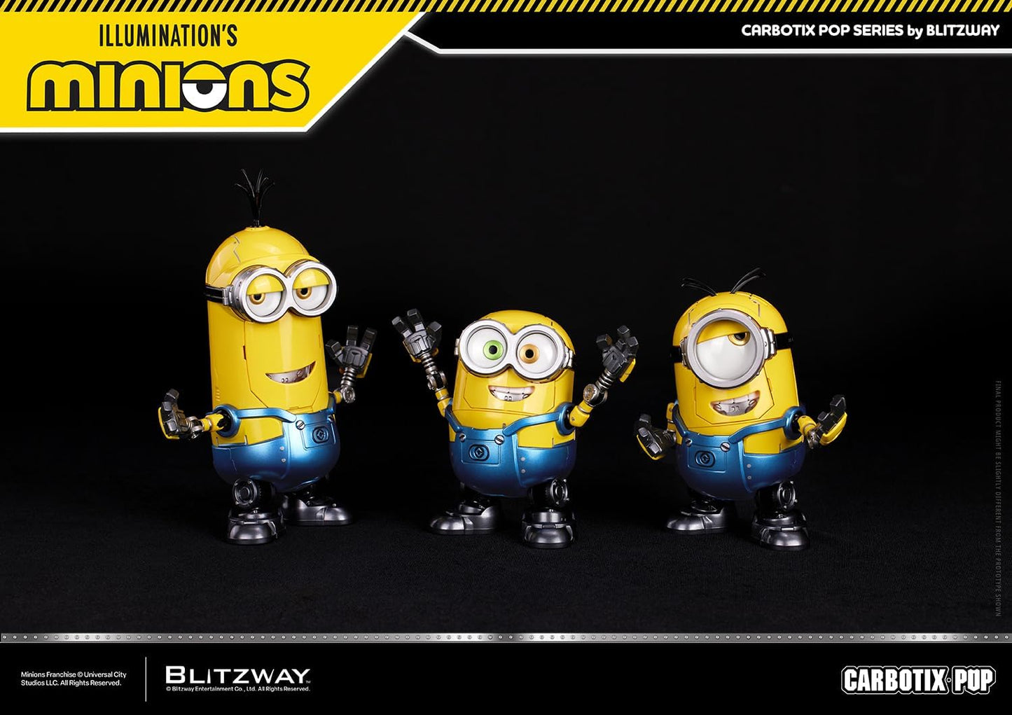 ブリッツウェイエンターテイメント (Blitzway Entertainment) CARBOTIX POP ミニオンズ (DX Ver.) 各全高約105/113/170mm ノンスケール ダイキャスト合金製 完成品 フィギュア