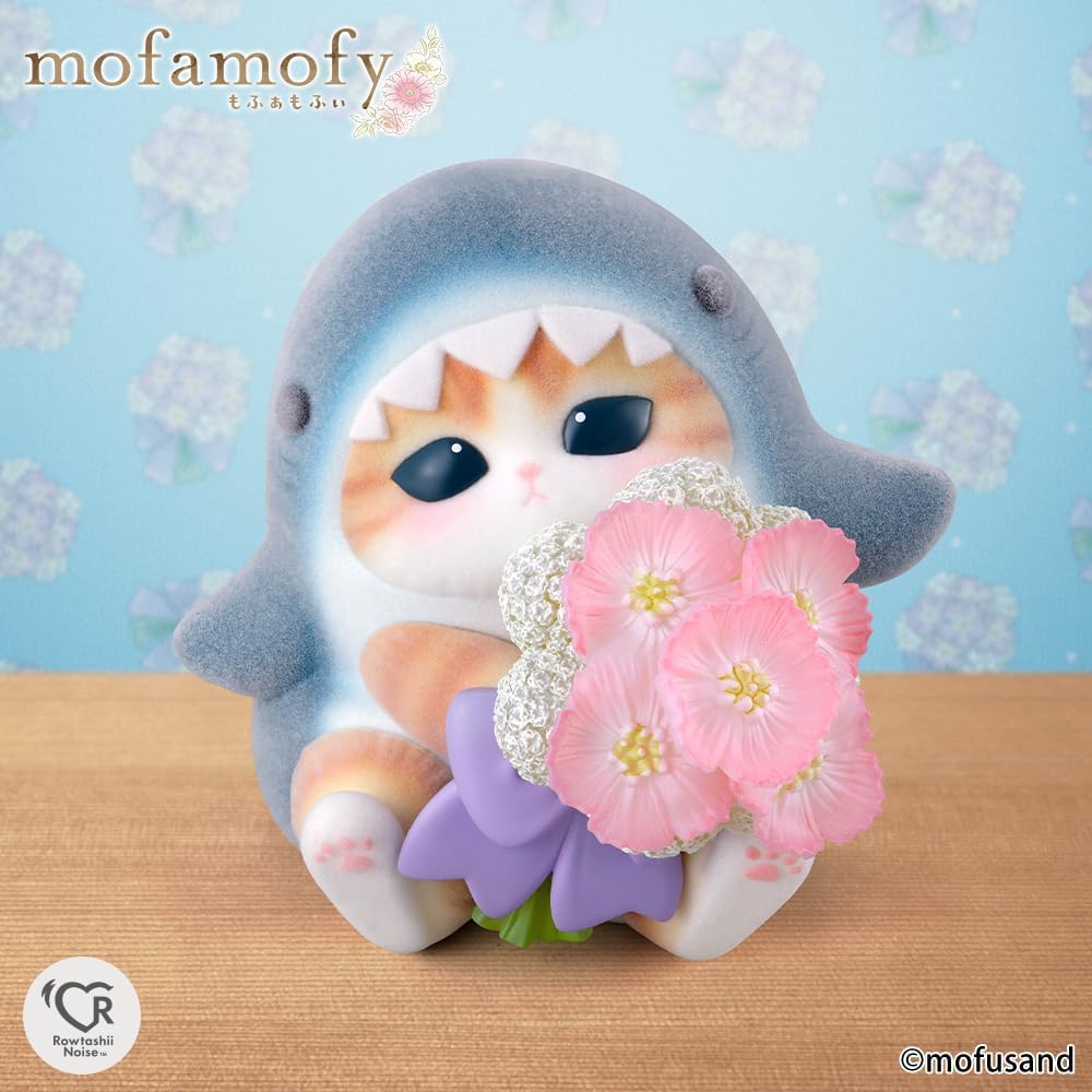 Rowtashii Noise Mofamofy Mofusand Shark Nyan, Approx. 3.5 inches (90 mm), PVC, ABS & Nylon, Pre-painted Complete Figure