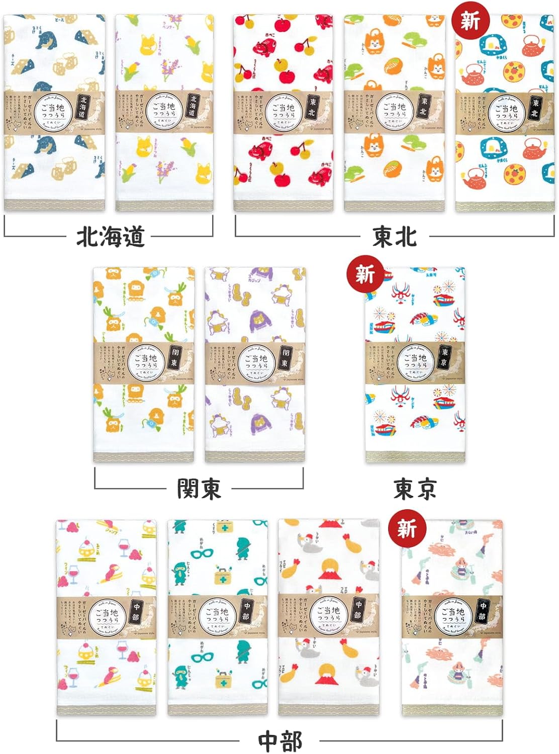 Nissen Shoko Japanese Style Local Tutoraura Tenugui Wind Towel, Tokyo 1. TU-719