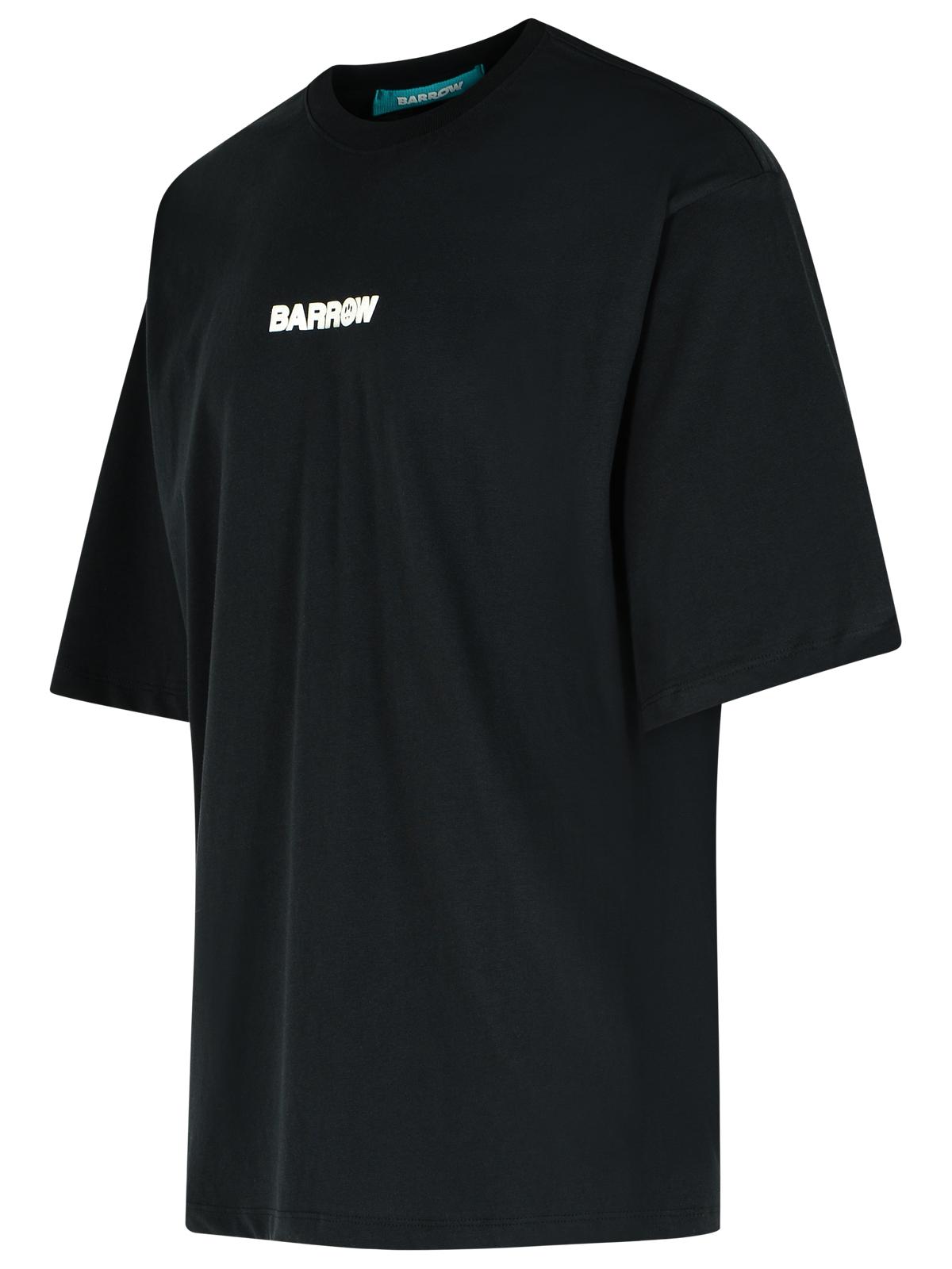 Barrow バローブラックコットンTシャツ - Image 3