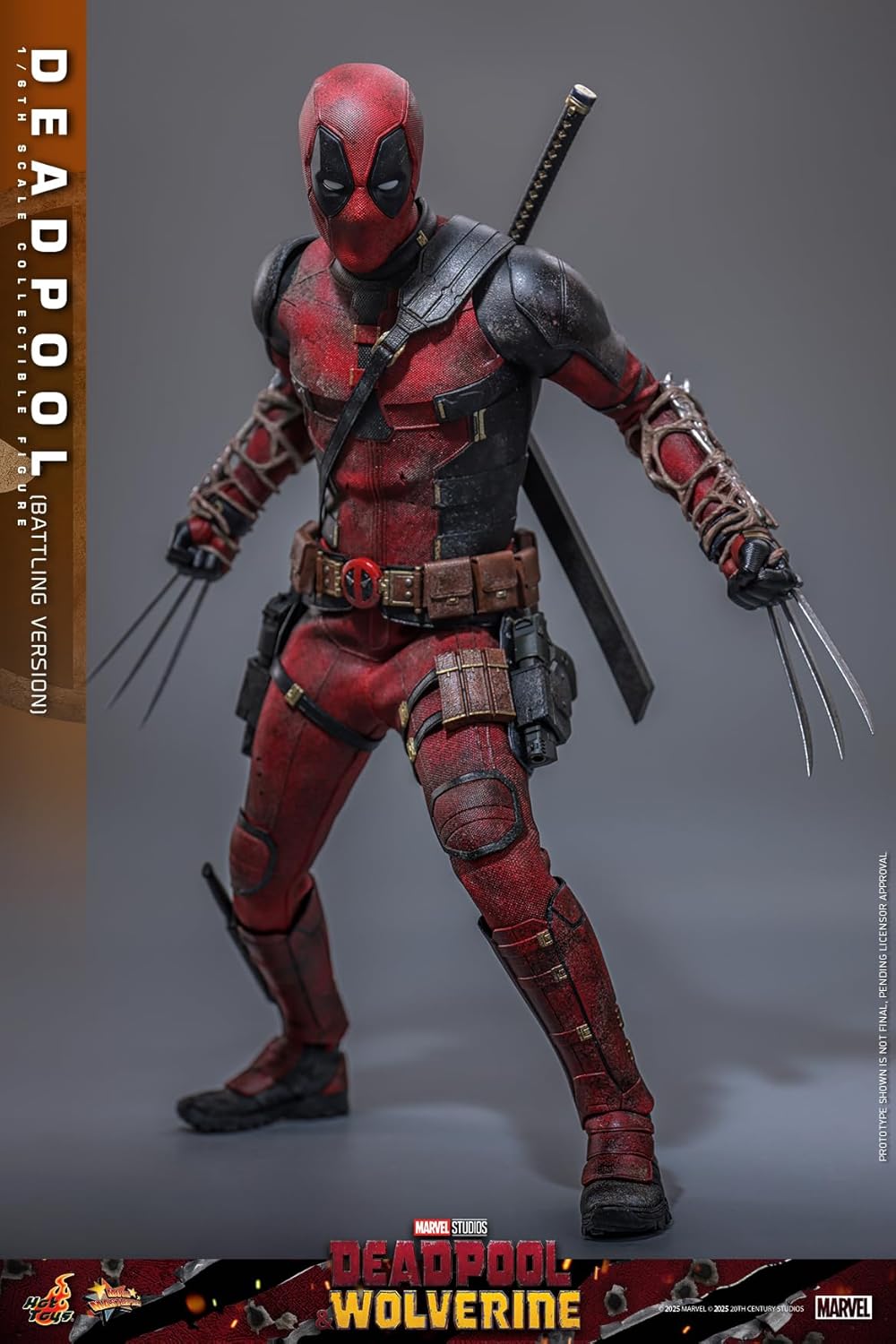 Movie Masterpiece Deadpool & Wolverine Deadpool (Battle Version) 1/6 Scale Figure